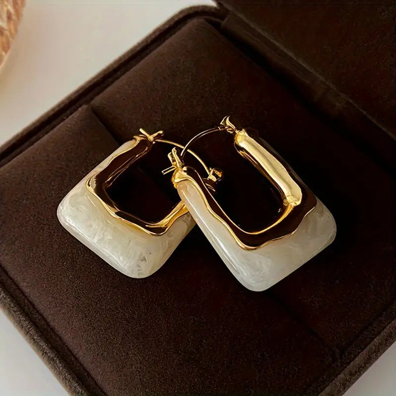 1 Pair Luxurious U-shaped Hoop Earrings