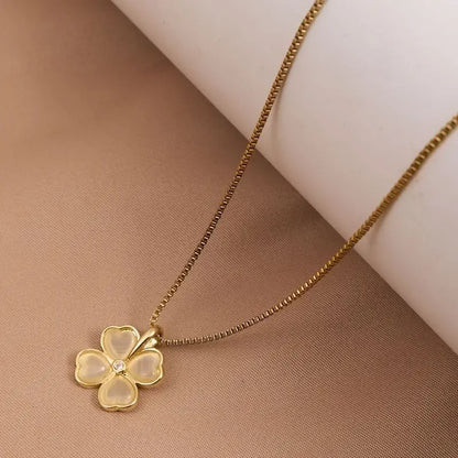 1pc Exquisite Four-Leaf Clover Pendant Necklace