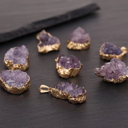 1pc Natural Amethyst Crystal Pendant