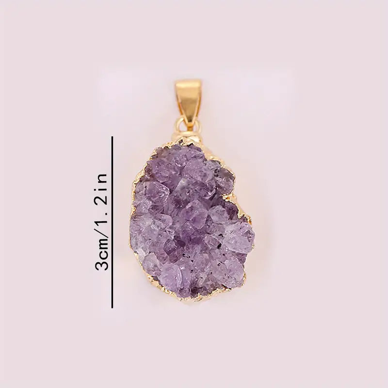 1pc Natural Amethyst Crystal Pendant