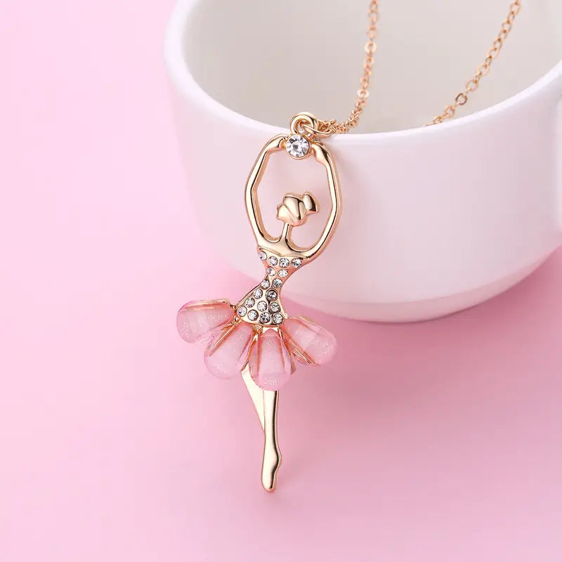 Adorable Ballet Girls Necklace