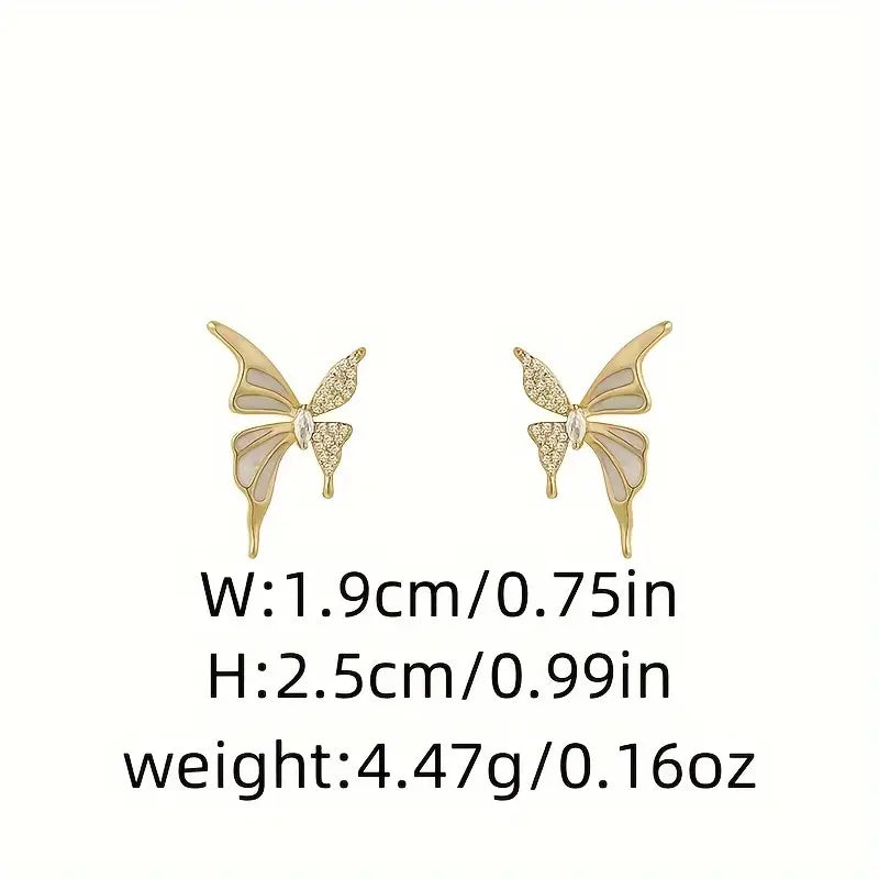 Butterfly Wing Stud Earrings