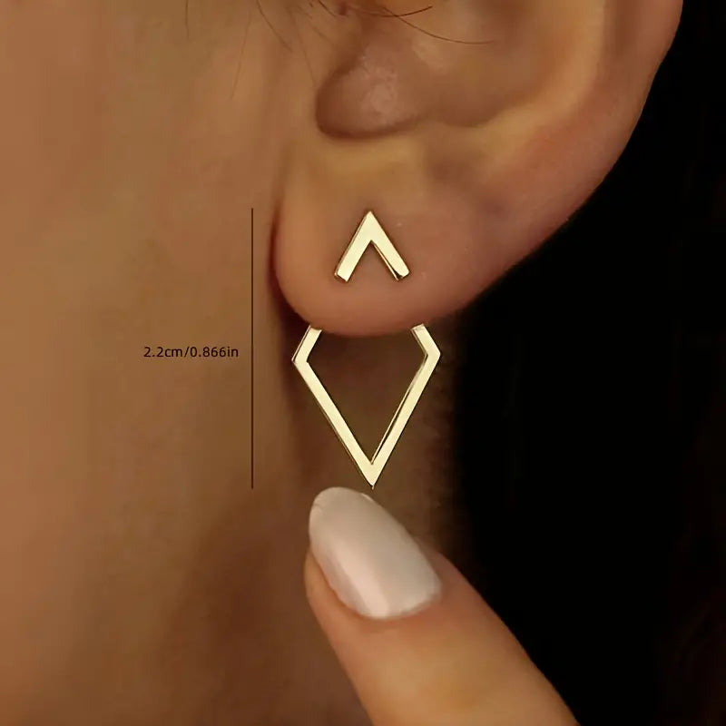 Chic Minimalist Geometric Line Stud Earrings