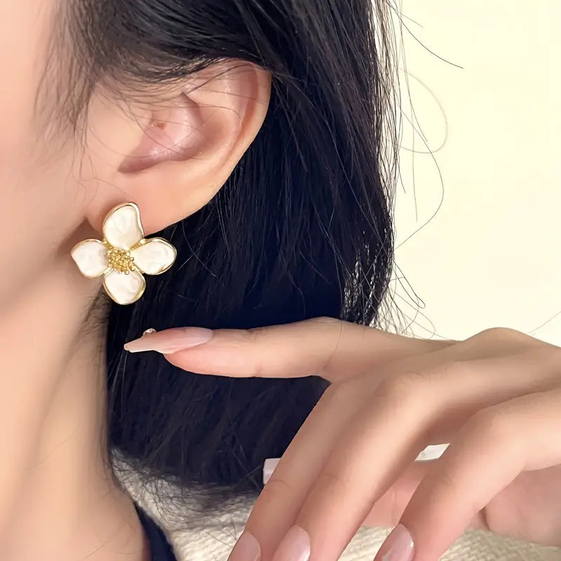 Elegant Flower Earring Jackets for Women