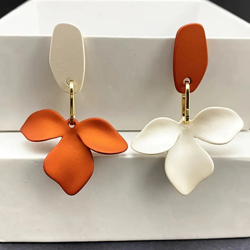 Elegant Petal-Shaped Dangle Earrings for Women