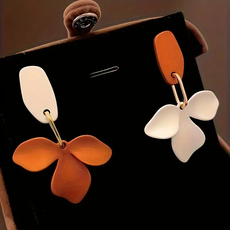 Elegant Petal-Shaped Dangle Earrings for Women