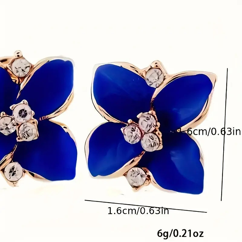 Elegant Vintage-Inspired 3D Camellia Stud Earrings