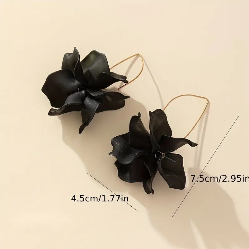 Flower Petal Dangle Earrings