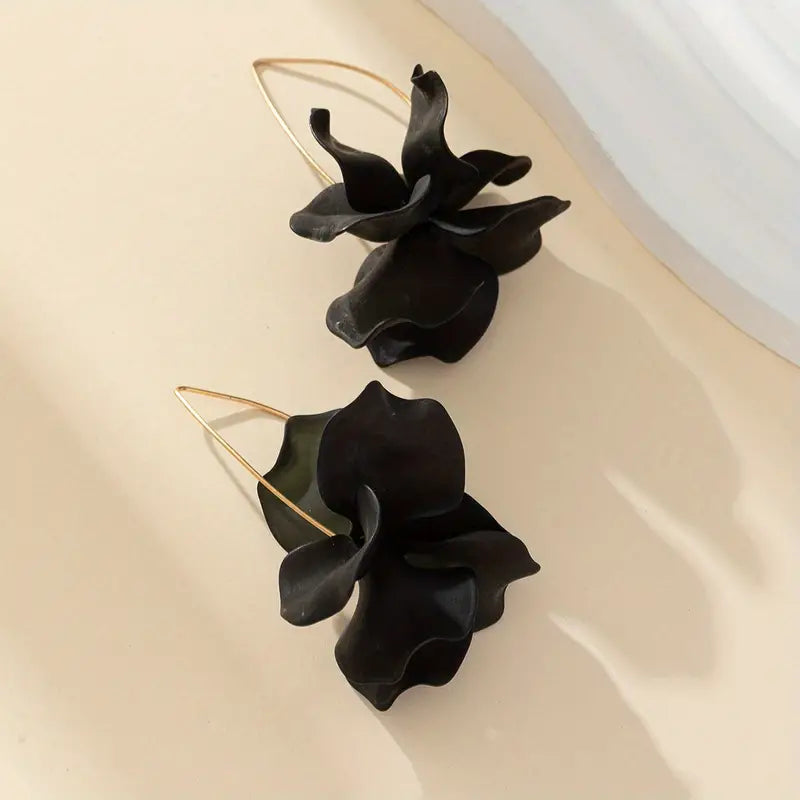 Flower Petal Dangle Earrings