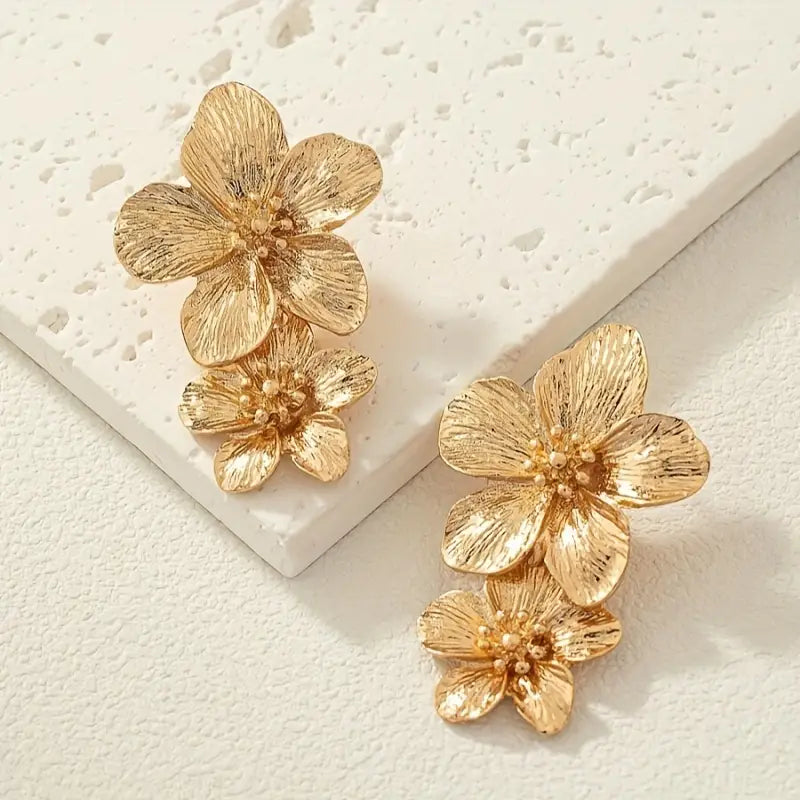 Luxury Golden Vintage Style Statement Earrings