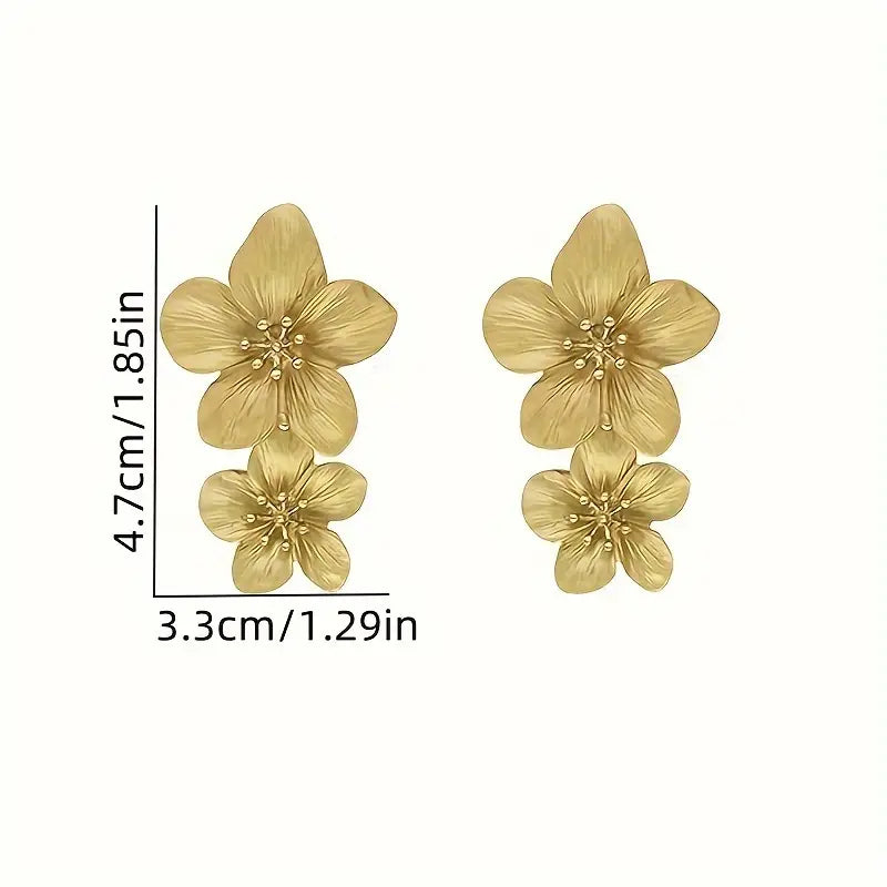 Luxury Golden Vintage Style Statement Earrings