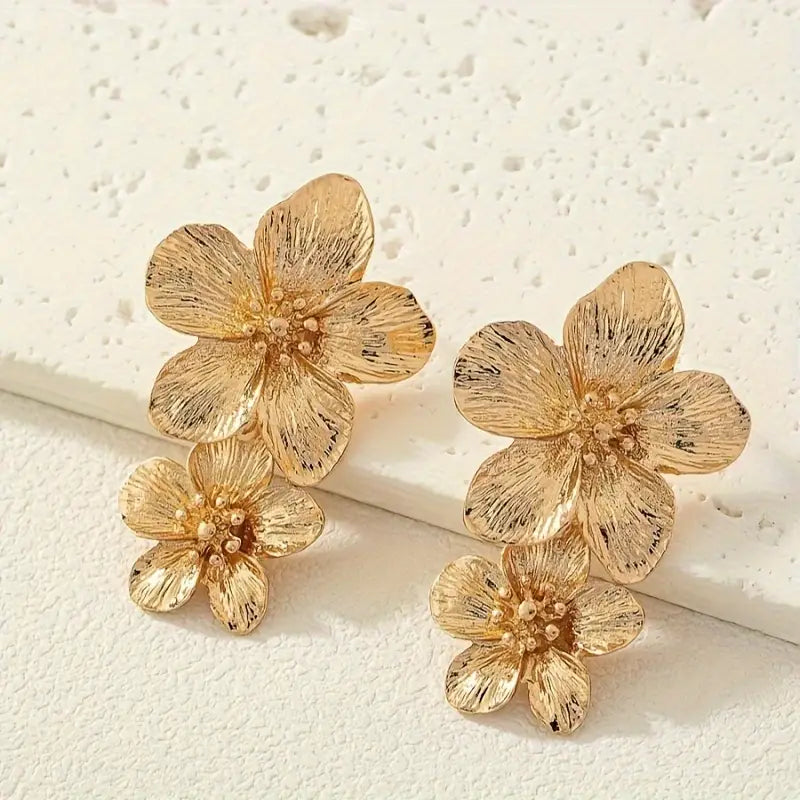 Luxury Golden Vintage Style Statement Earrings