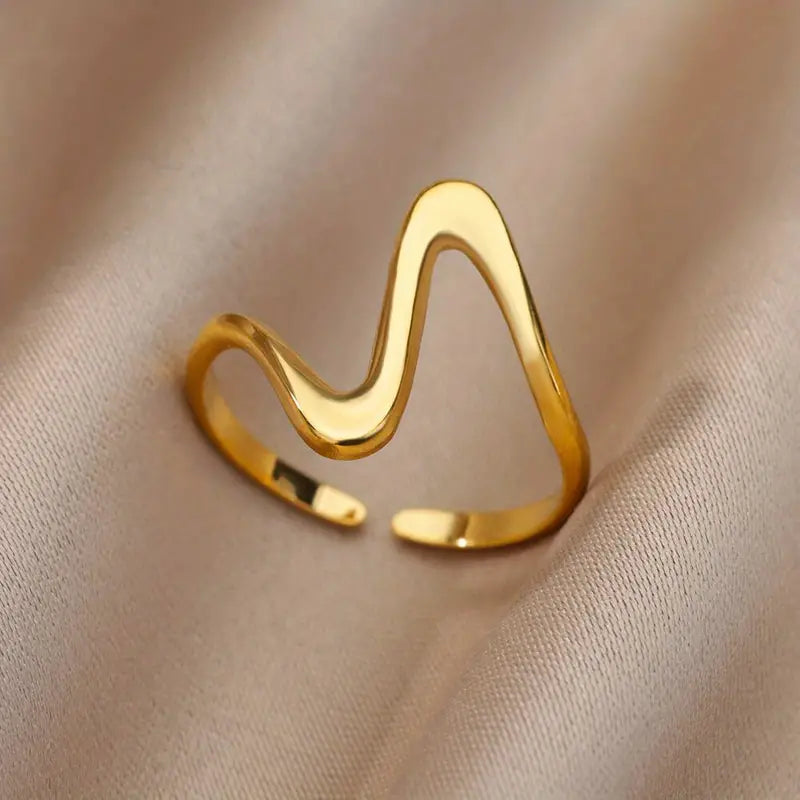 Trendy Wave Cuff Ring