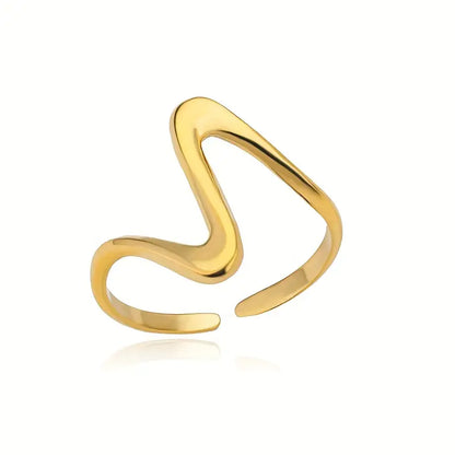 Trendy Wave Cuff Ring