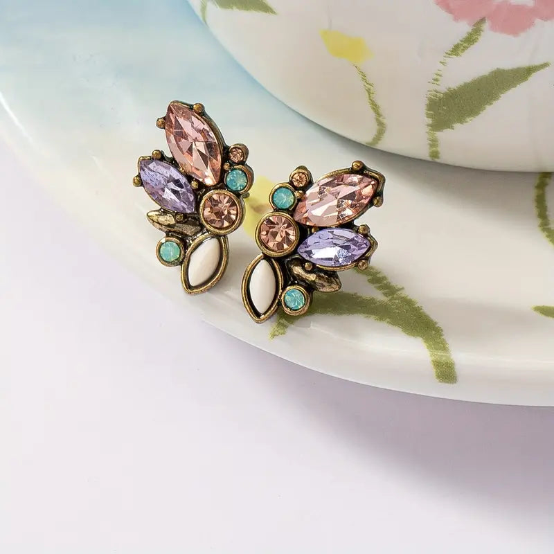 Vibrant Butterfly Stud Earrings